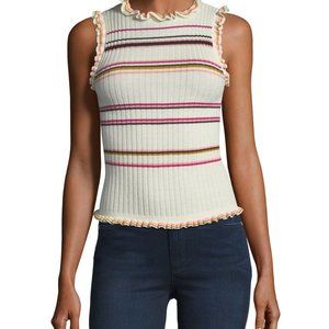 Rebecca Taylor Sleeveless Striped Sweater Tank